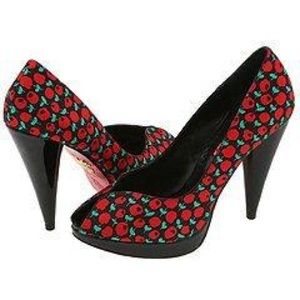 Betsey Johnson Clovis Floral Satin High Heels
